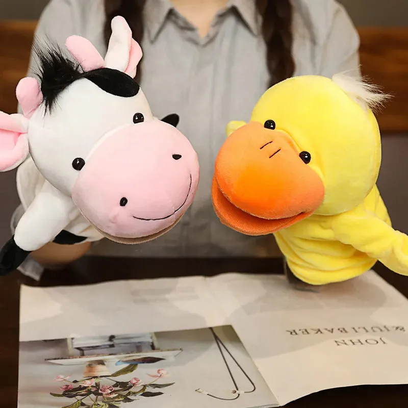 Jungle Safari Plush Hand Puppets Set - Fun Learning for Kids!