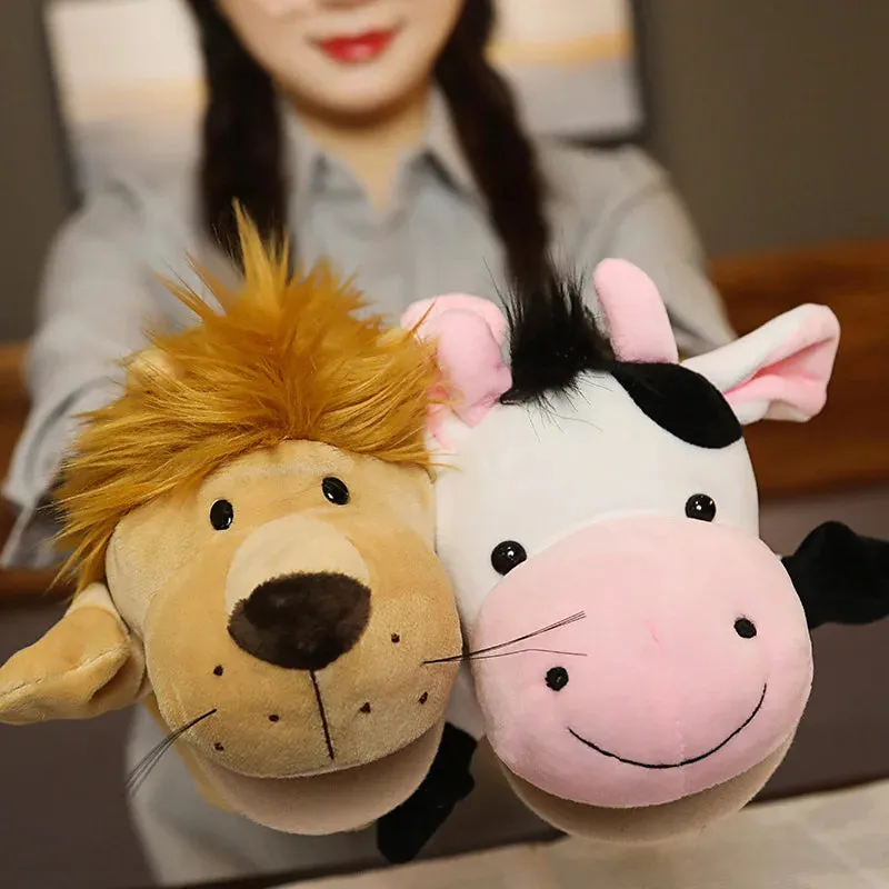 Jungle Safari Plush Hand Puppets Set - Fun Learning for Kids!
