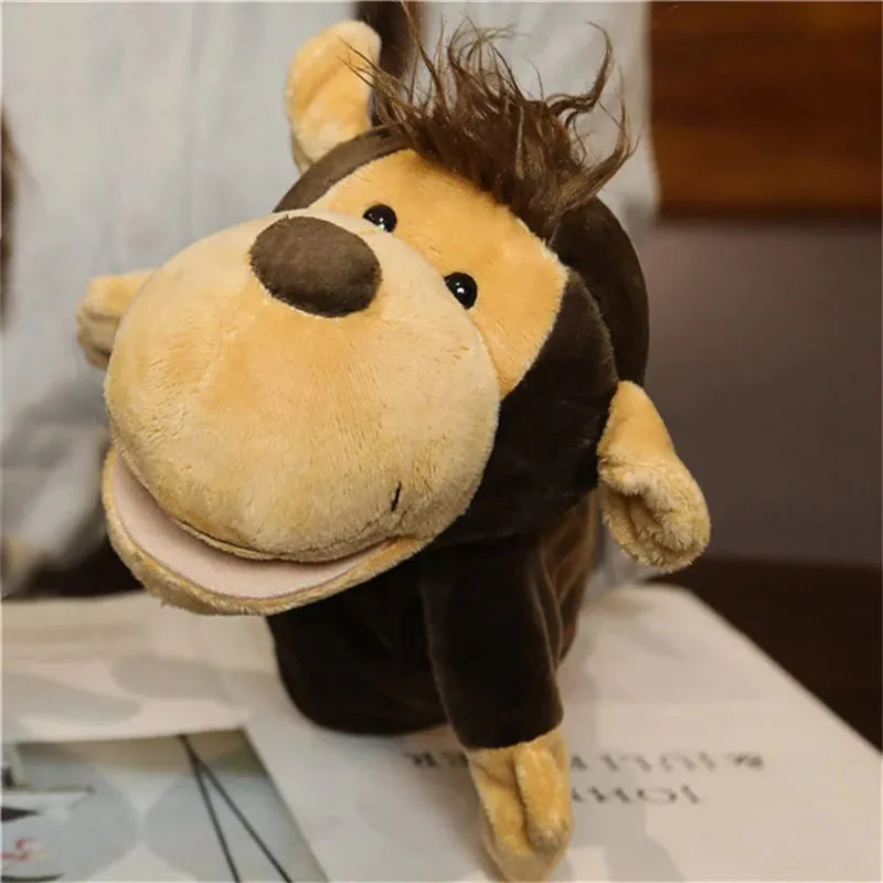 Jungle Safari Plush Hand Puppets Set - Fun Learning for Kids!