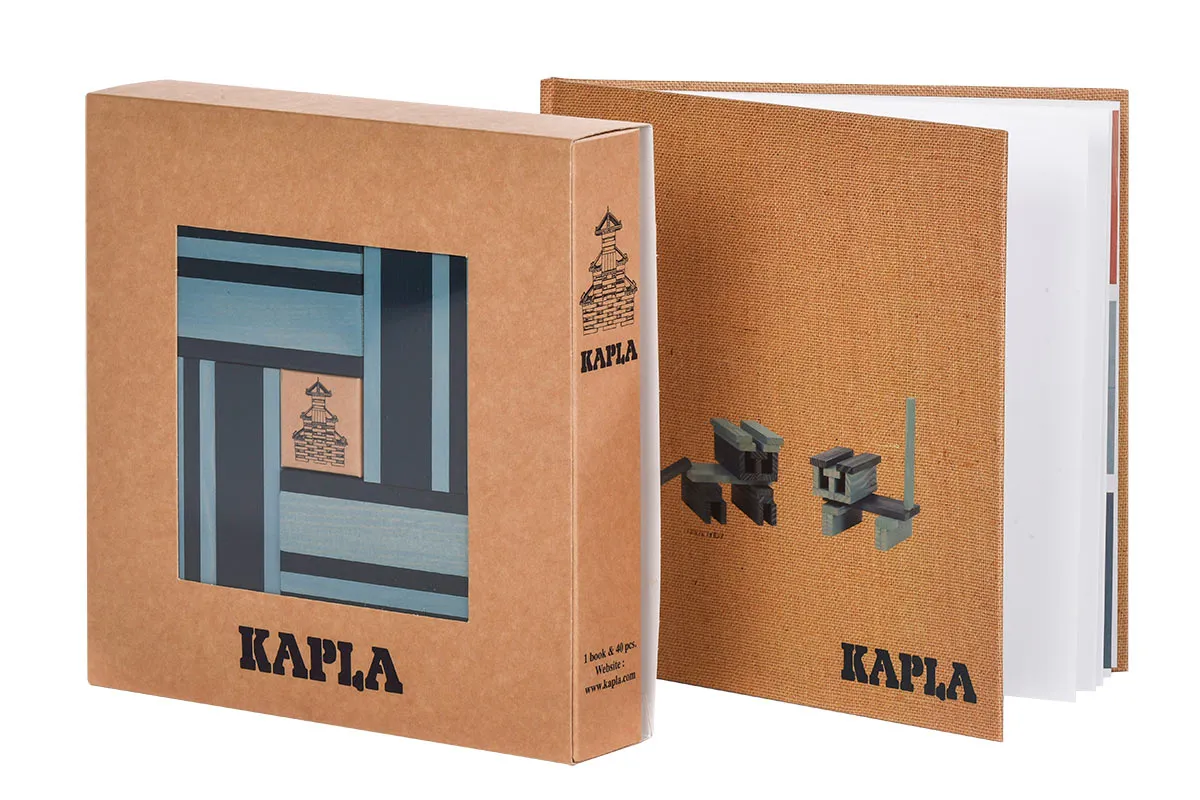 KAPLA Book and Colours - Light Blue and Dark Blue