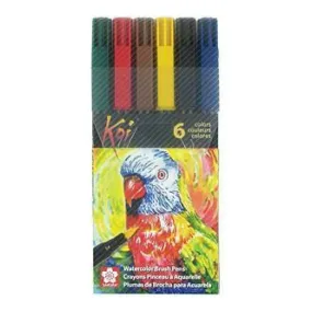 Koi Coloring Brush Pens 6 Pack Assorted*