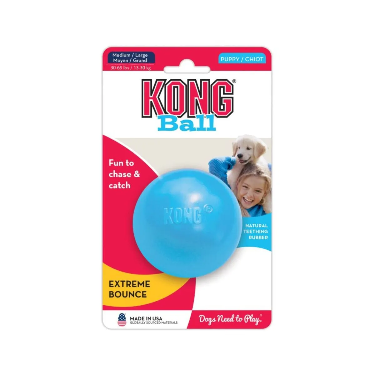 KONG Dog Toy - Puppy Ball (2 Sizes)