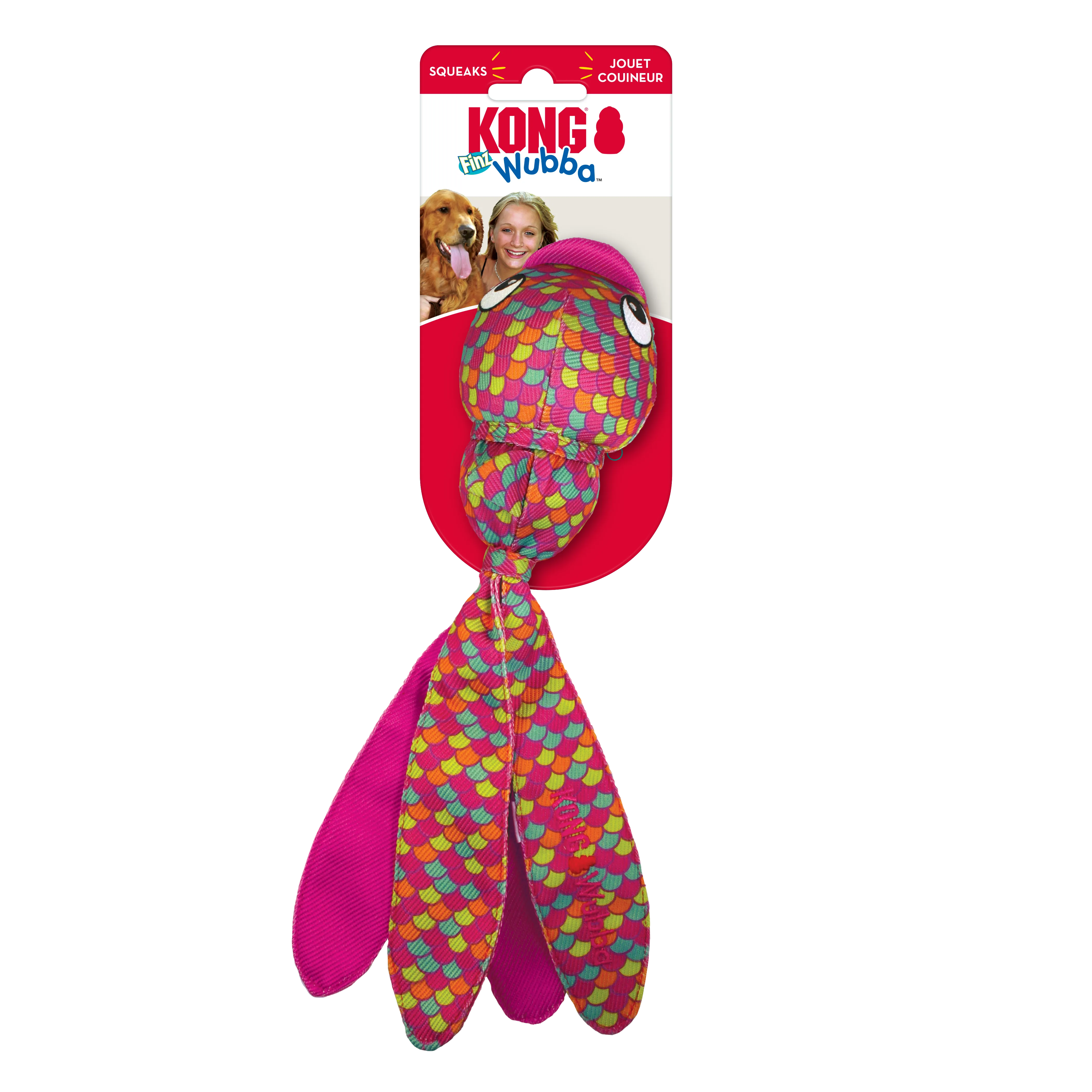 KONG Wubba Finz Bouncing Dog Toy