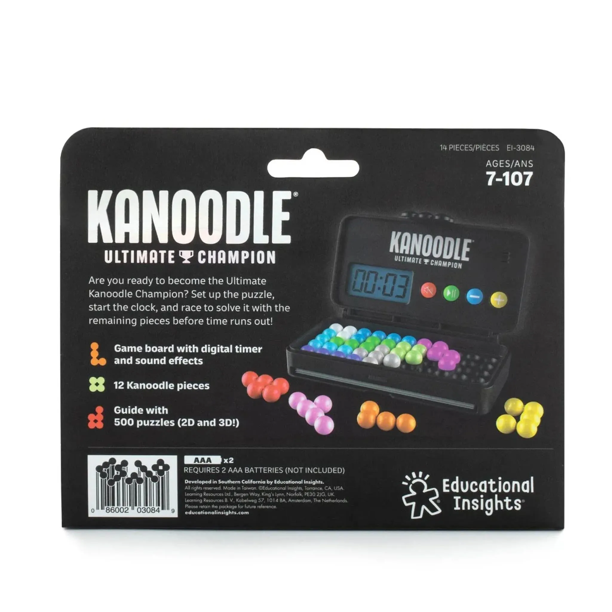 Learning Resources Kanoodle Ultimate Champion 500 unique 2D and 3D puzzle challenges - Ages 7 