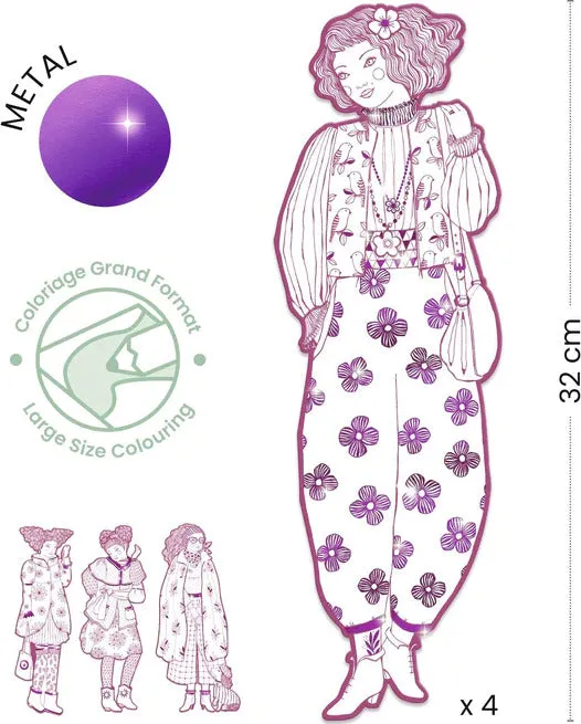 Les Demoiselles Rosemary & Friends Fashion Colouring Paper Dolls