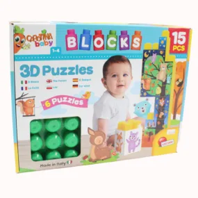 Lisciani Carotina Baby Blocks 15 pcs