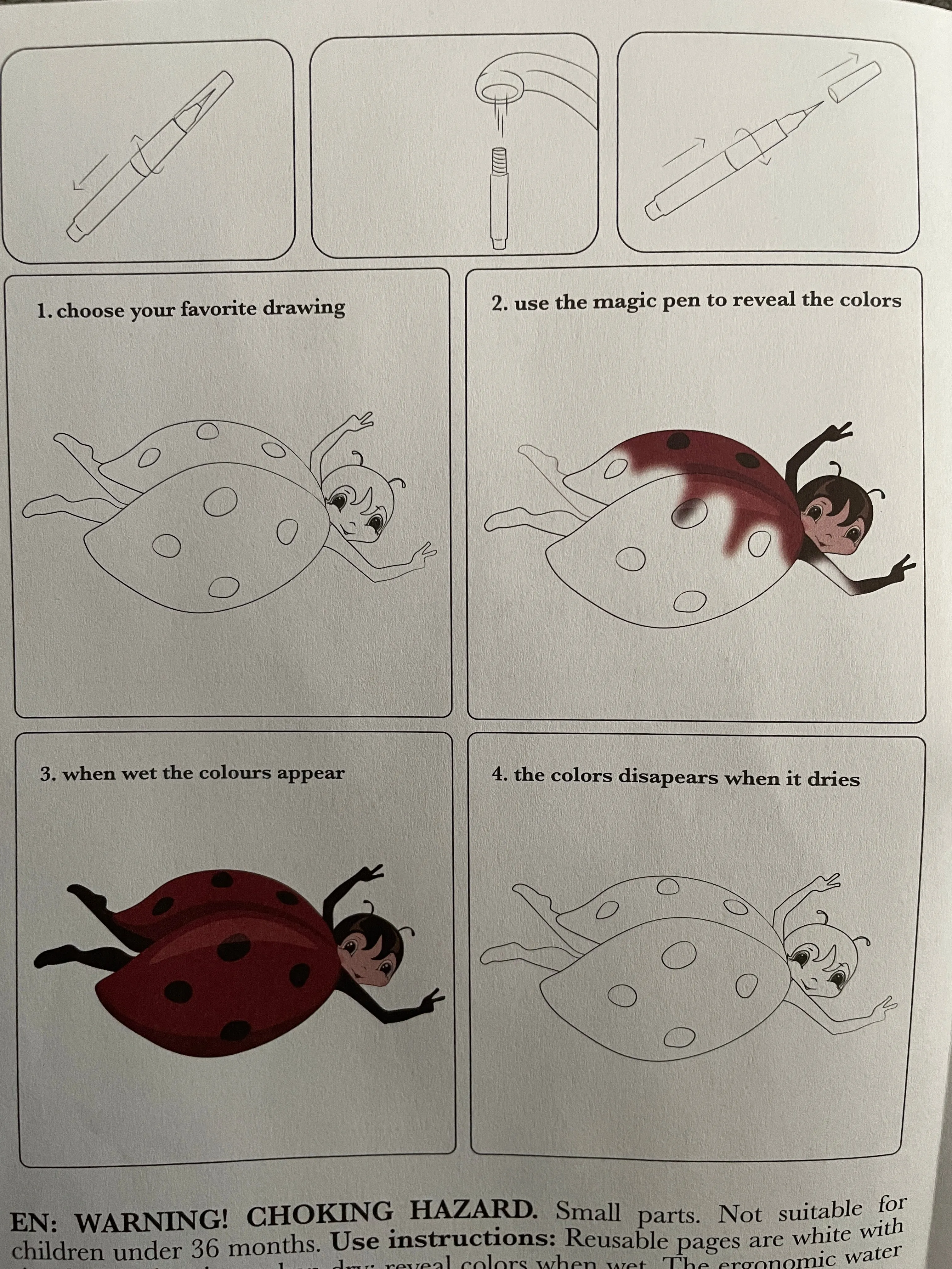 Magic Water Coloring Book - Off White