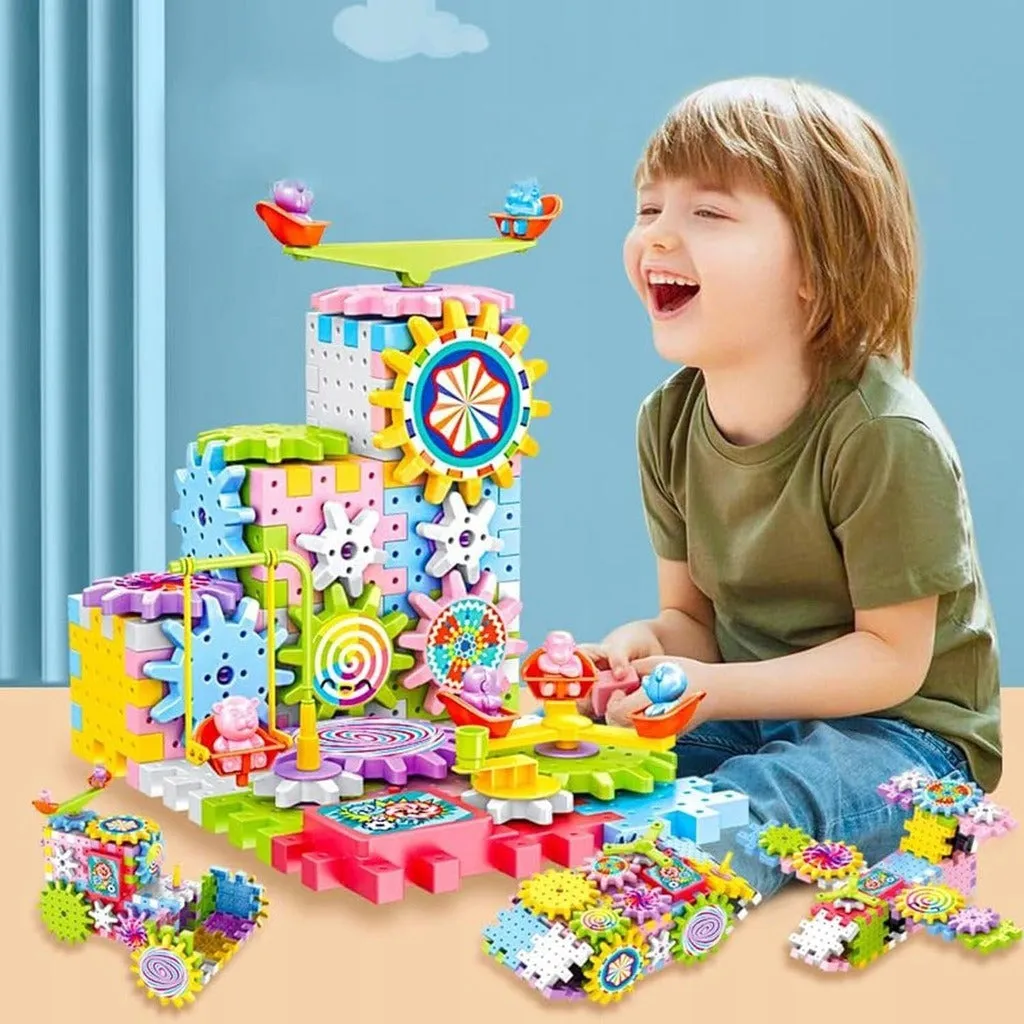 Magical Electronic Interlocking Gear Blocks - 83 Pieces