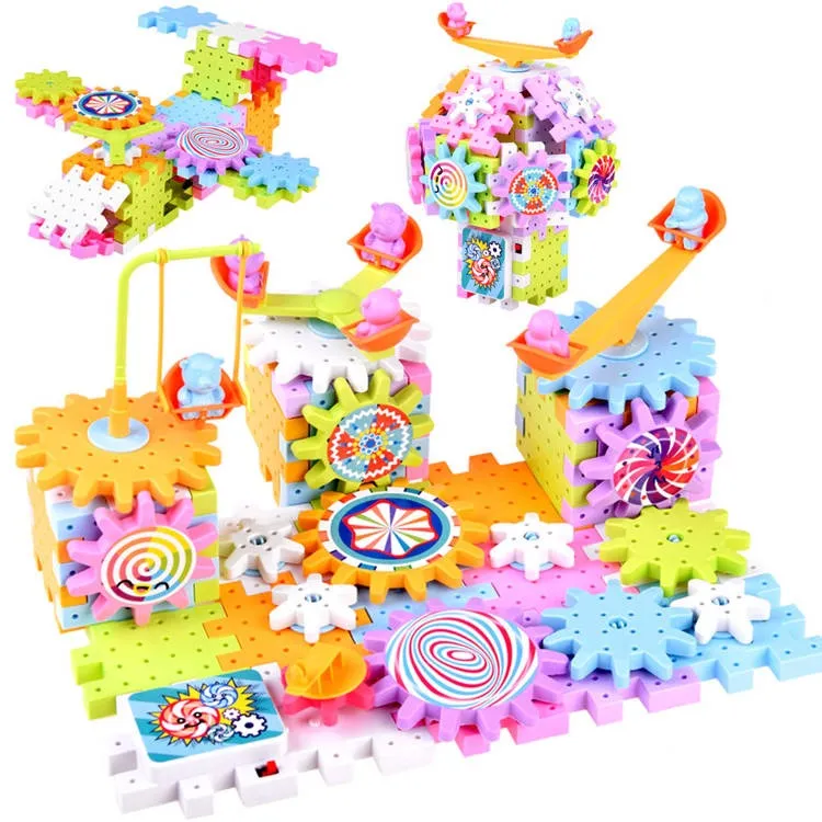 Magical Electronic Interlocking Gear Blocks - 83 Pieces