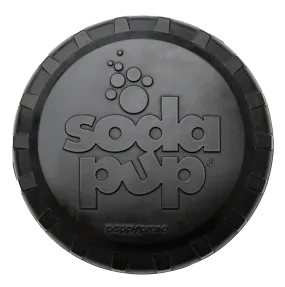 Magnum Bottle Top Flyer Ultra Durable Rubber Retrieving Frisbee - Large - Black