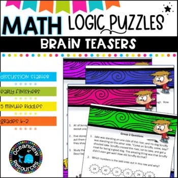 Math logic games and brain teasers - Sets 1, 2 and 3 BUNDLE