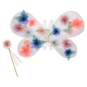Meri Meri Meri Meri  Dress up Floral Butterfly Fairy Wings and Magic Wand S2044