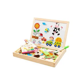 Multi-Functional Happy Farm Magnetic Puzzle Boards F41-70-3