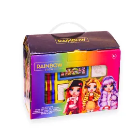 Multiprint Rainbow High House with Handle – Set of Stamps, Markers, Album Pad and Pre-Cut Cards in Assorted Colors
