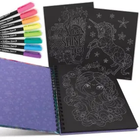Nebulous Stars Black Pages Coloring Book