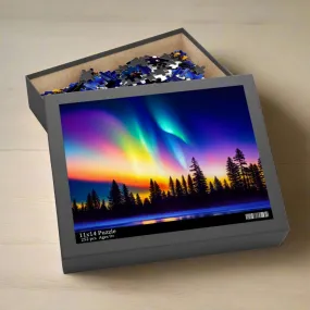 Night Aurora Puzzle (120, 252, 500-Piece)