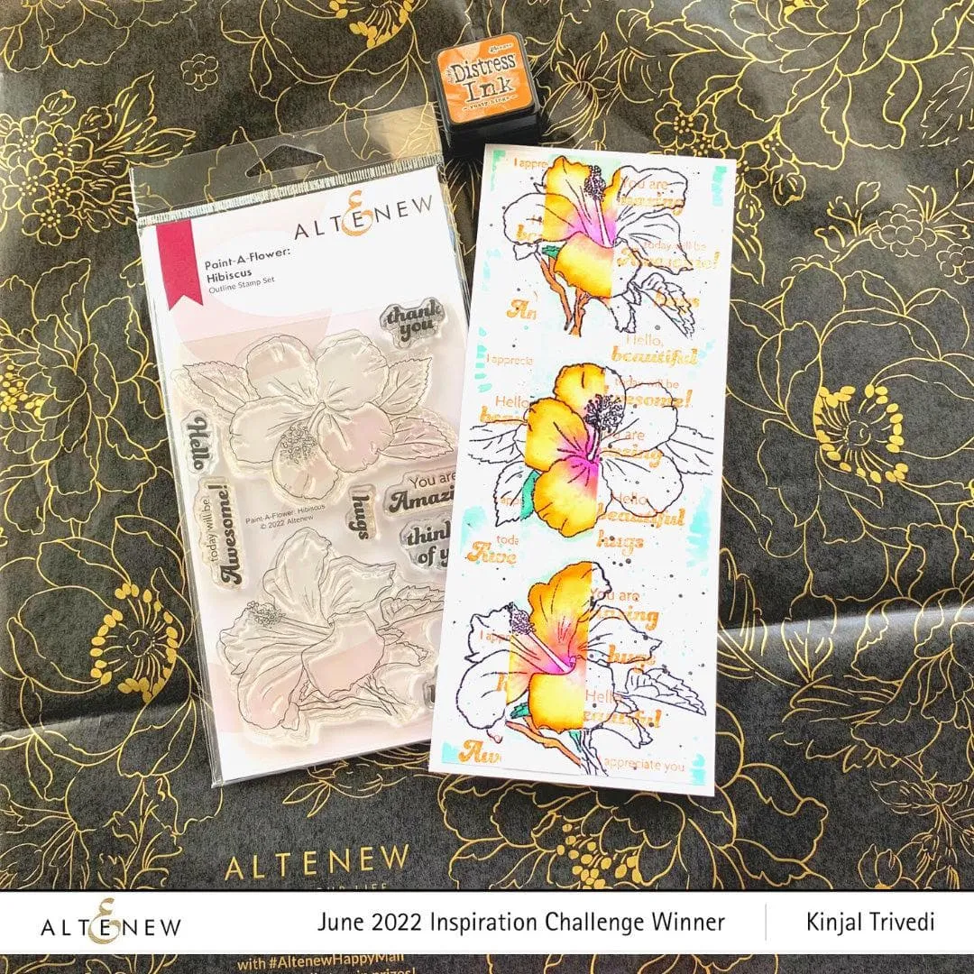 Paint-A-Flower: Hibiscus Outline Stamp Set