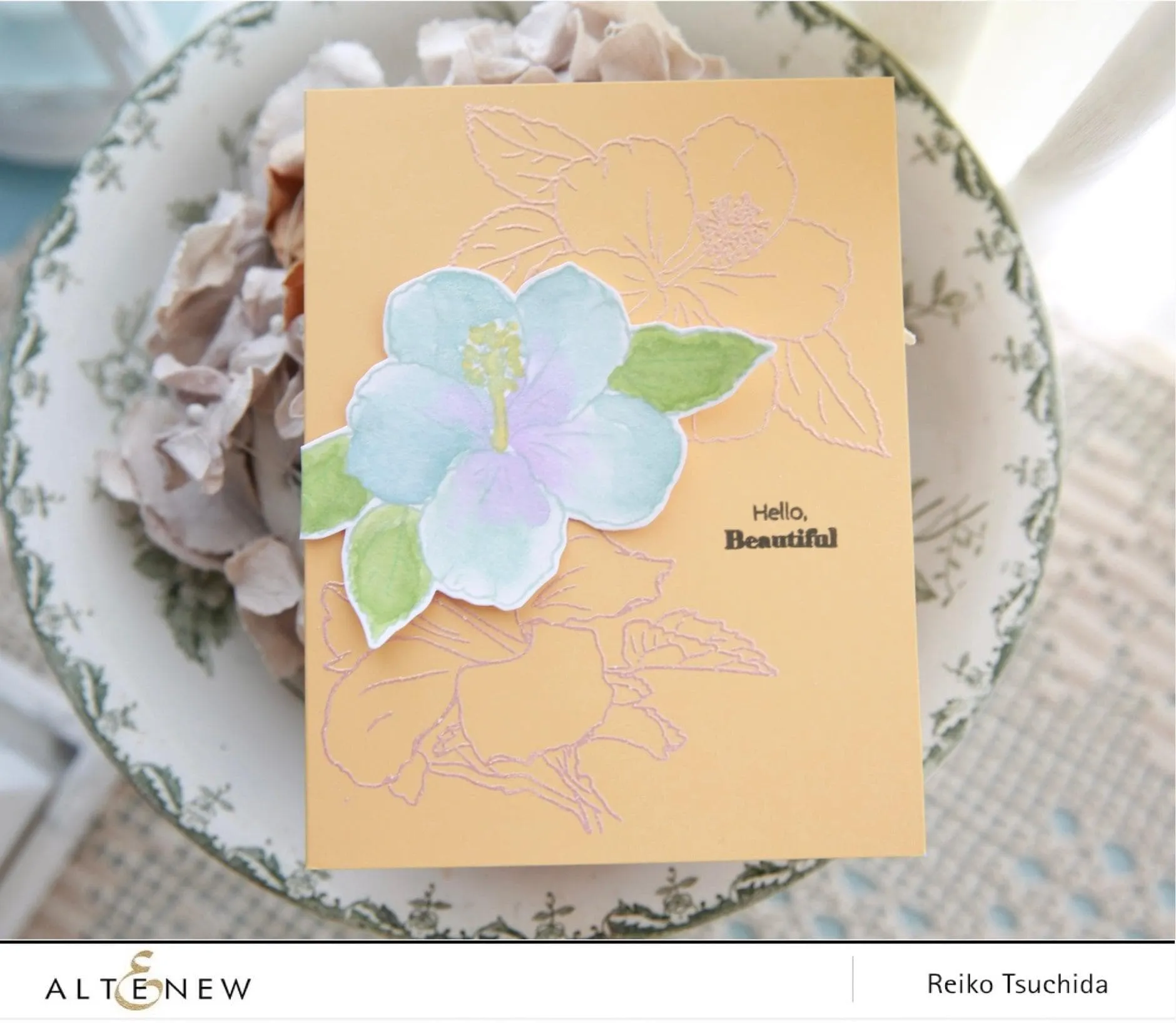 Paint-A-Flower: Hibiscus Outline Stamp Set