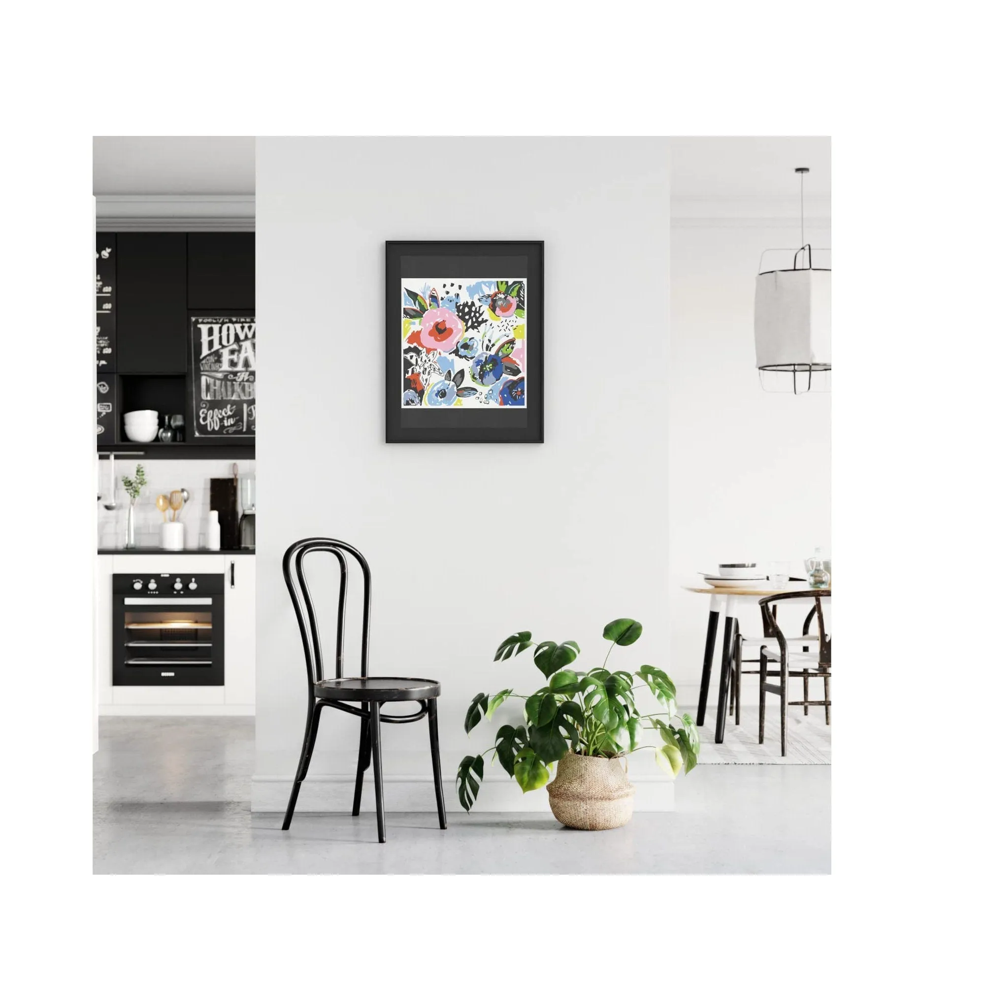 Paint by Numbers Kit | Modern Flowers Canvas Painting Kit with 1 Canvas Panel | 12 Acrylic Paint Pots