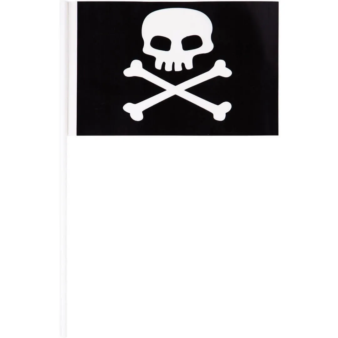 Pirates Map Plastic Pirate Flags