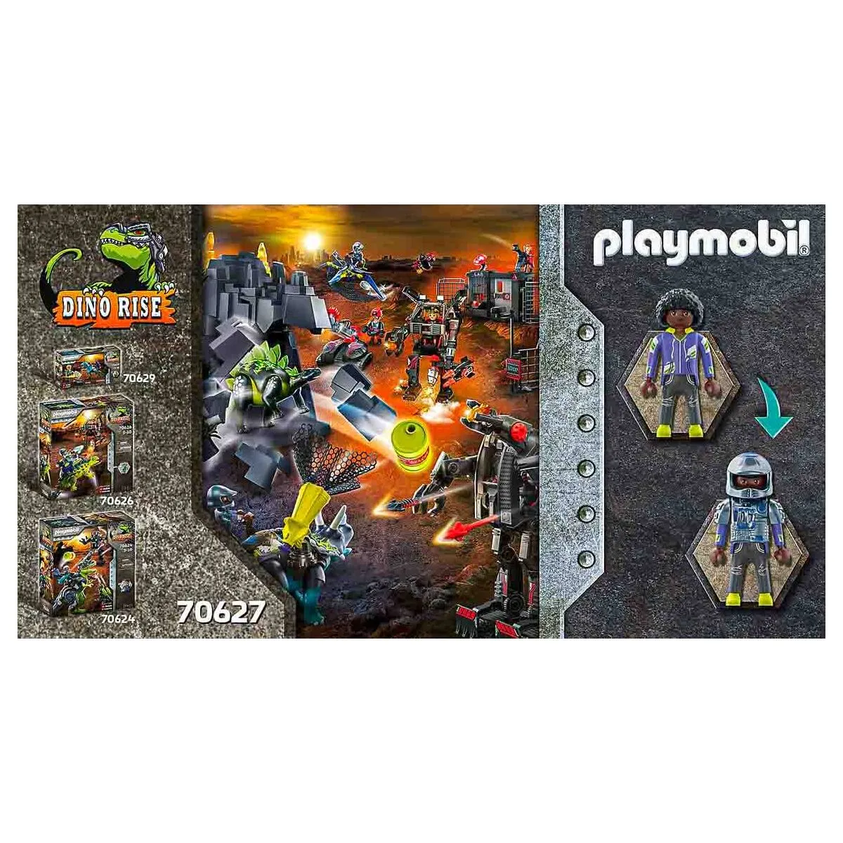 Playmobil Dino Rise Triceratops Battle for the Legendary Stones Playset