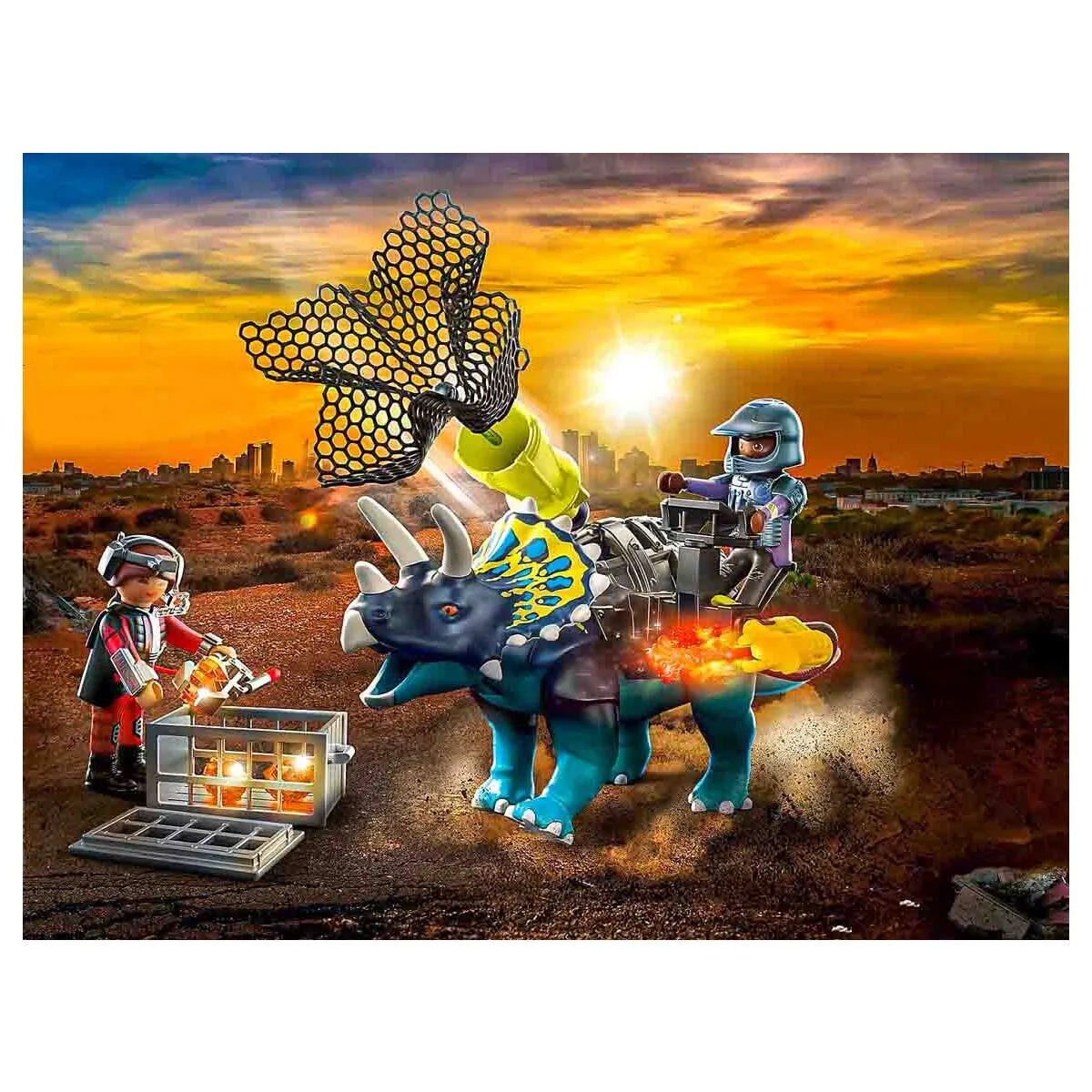 Playmobil Dino Rise Triceratops Battle for the Legendary Stones Playset