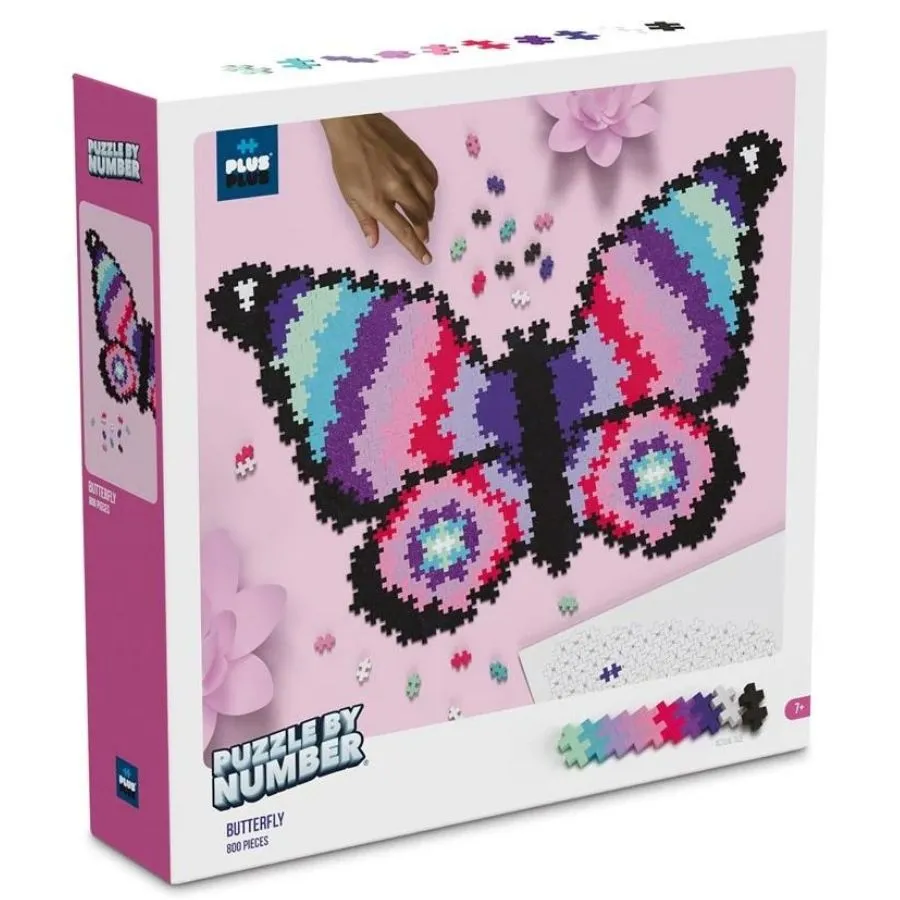 Plus-Plus Blocks - Puzzle By Number Butterfly 800 Pieces