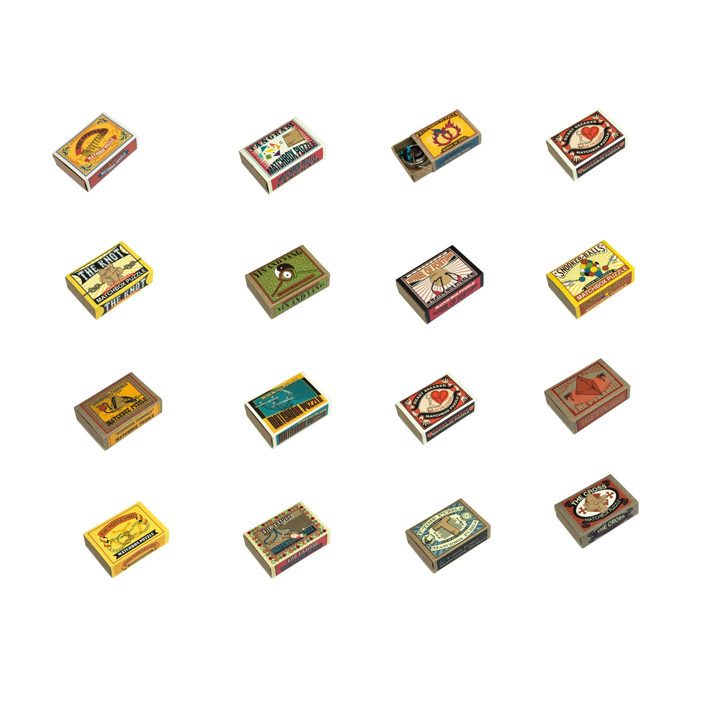 Puzzle Matchbox Wooden or Metal Mini Puzzles