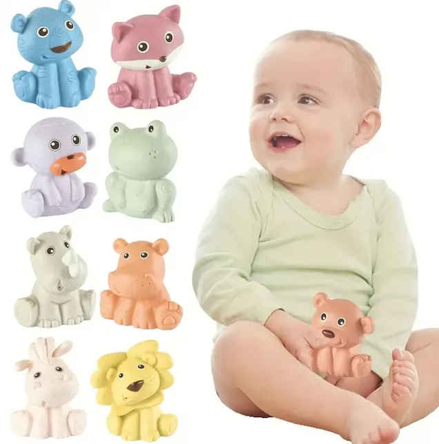 Silicone Animal Friends Bath Toys