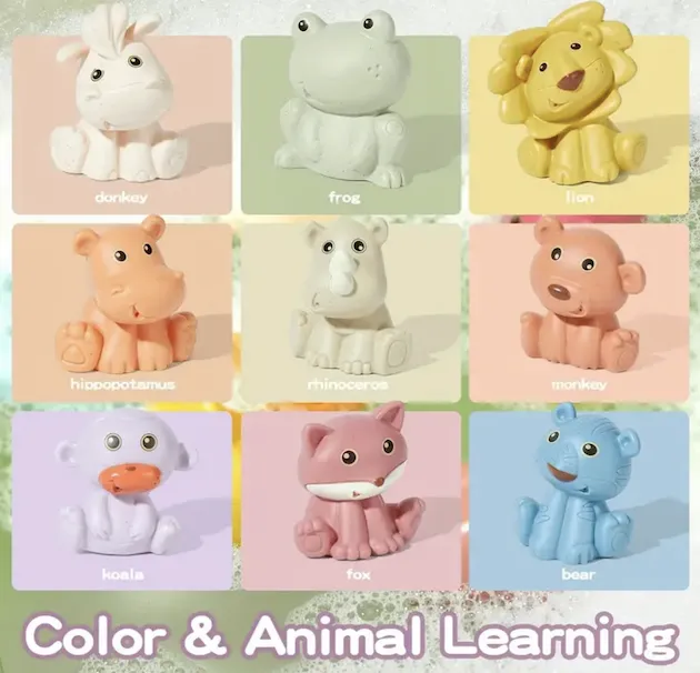Silicone Animal Friends Bath Toys