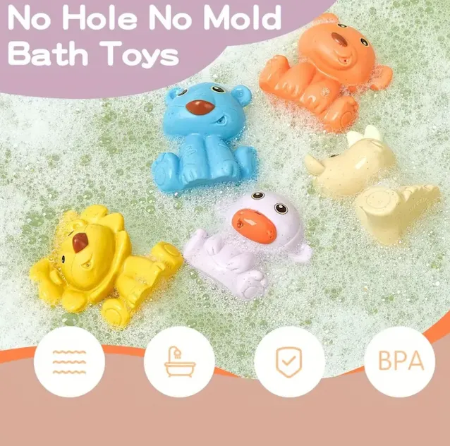 Silicone Animal Friends Bath Toys
