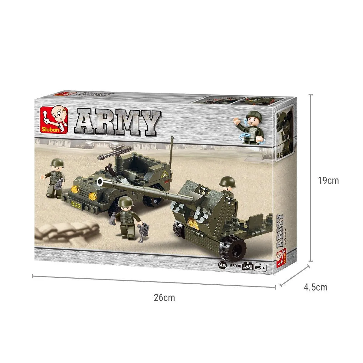 Sluban Land Forces-Antiaircraft Flak Building Blocks For Ages 6 