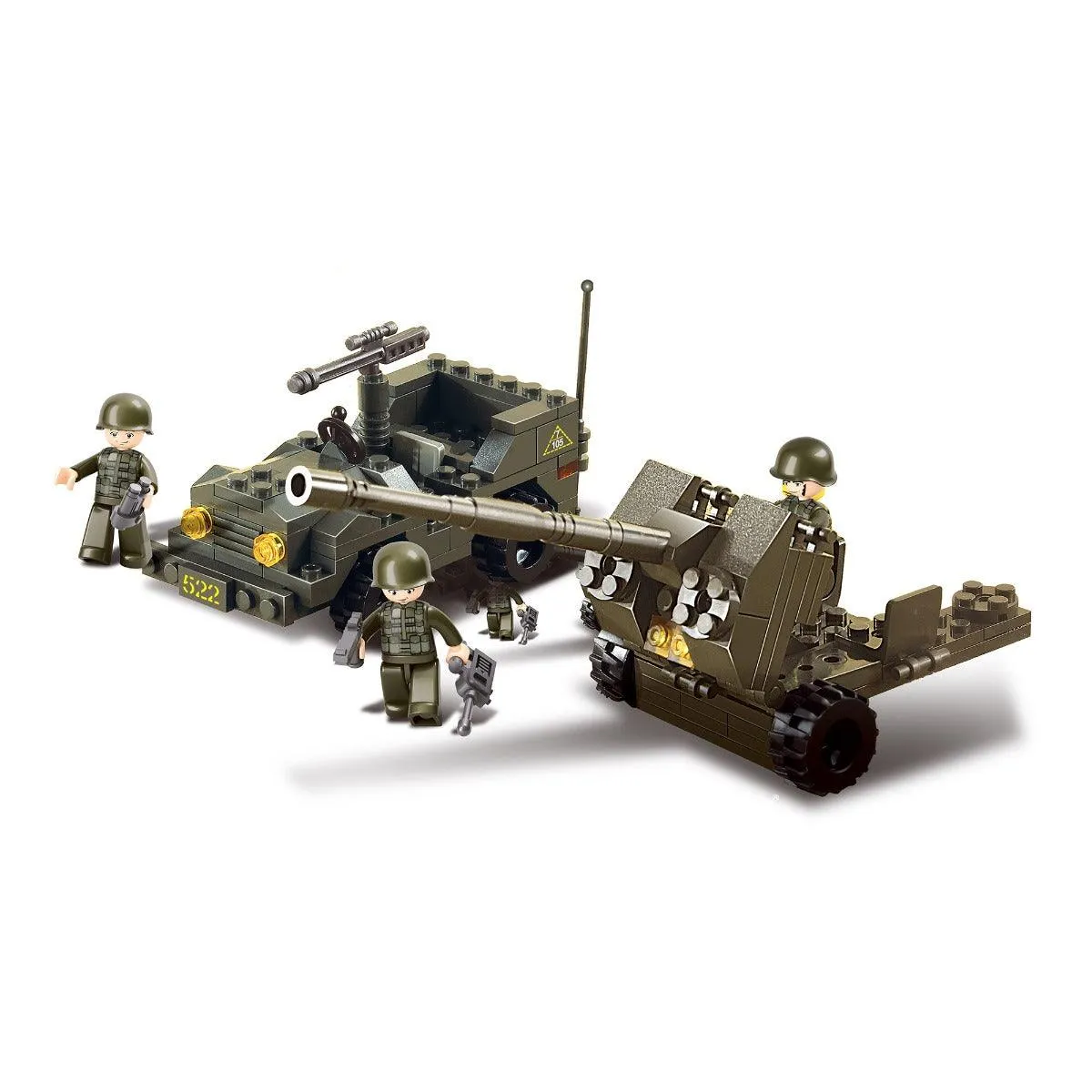 Sluban Land Forces-Antiaircraft Flak Building Blocks For Ages 6 