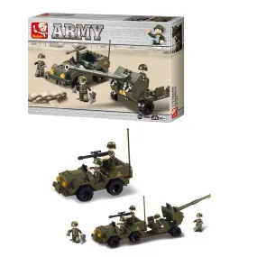 Sluban Land Forces-Antiaircraft Flak Building Blocks For Ages 6 