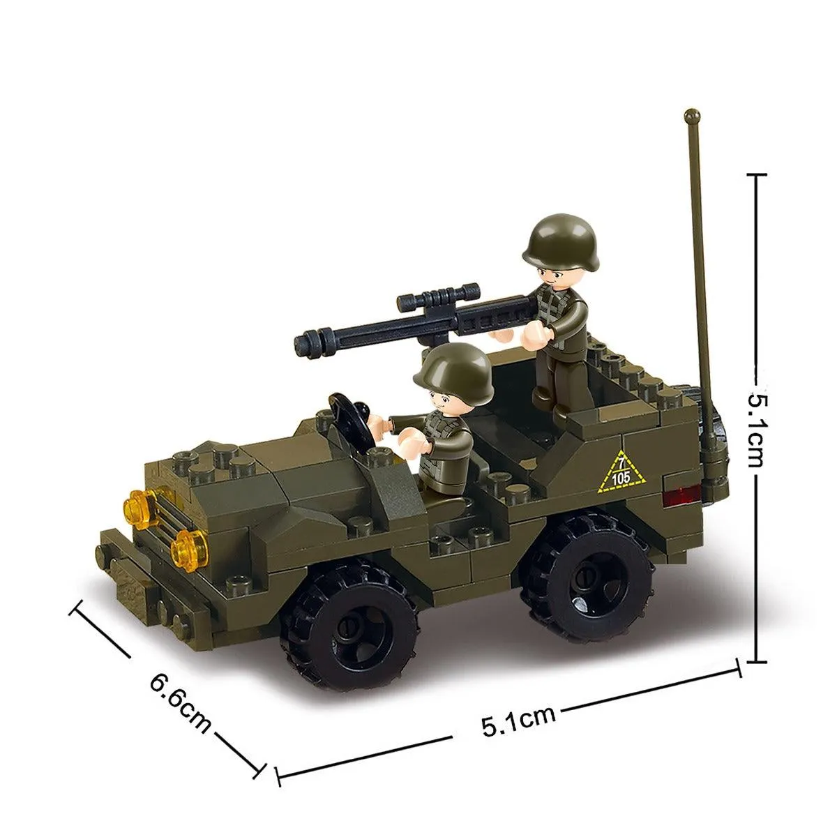 Sluban Land Forces-Antiaircraft Flak Building Blocks For Ages 6 