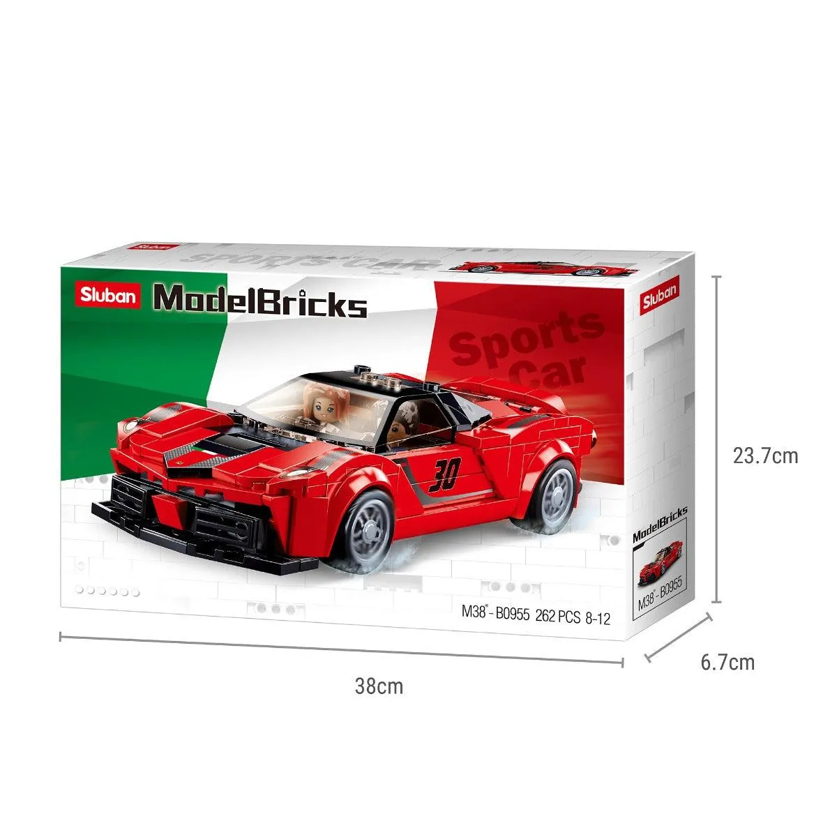 Sluban Racing Car - Red, Building Blocks For Ages 8 