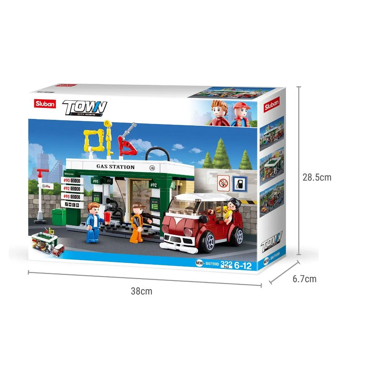 Sluban Town-Petrol Station Building Blocks For Ages 6 