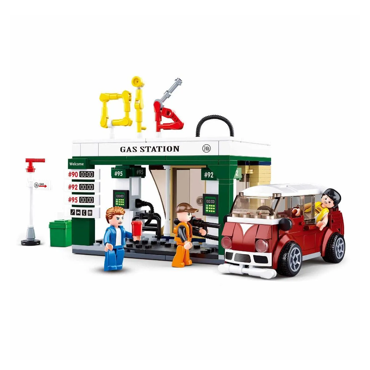 Sluban Town-Petrol Station Building Blocks For Ages 6 