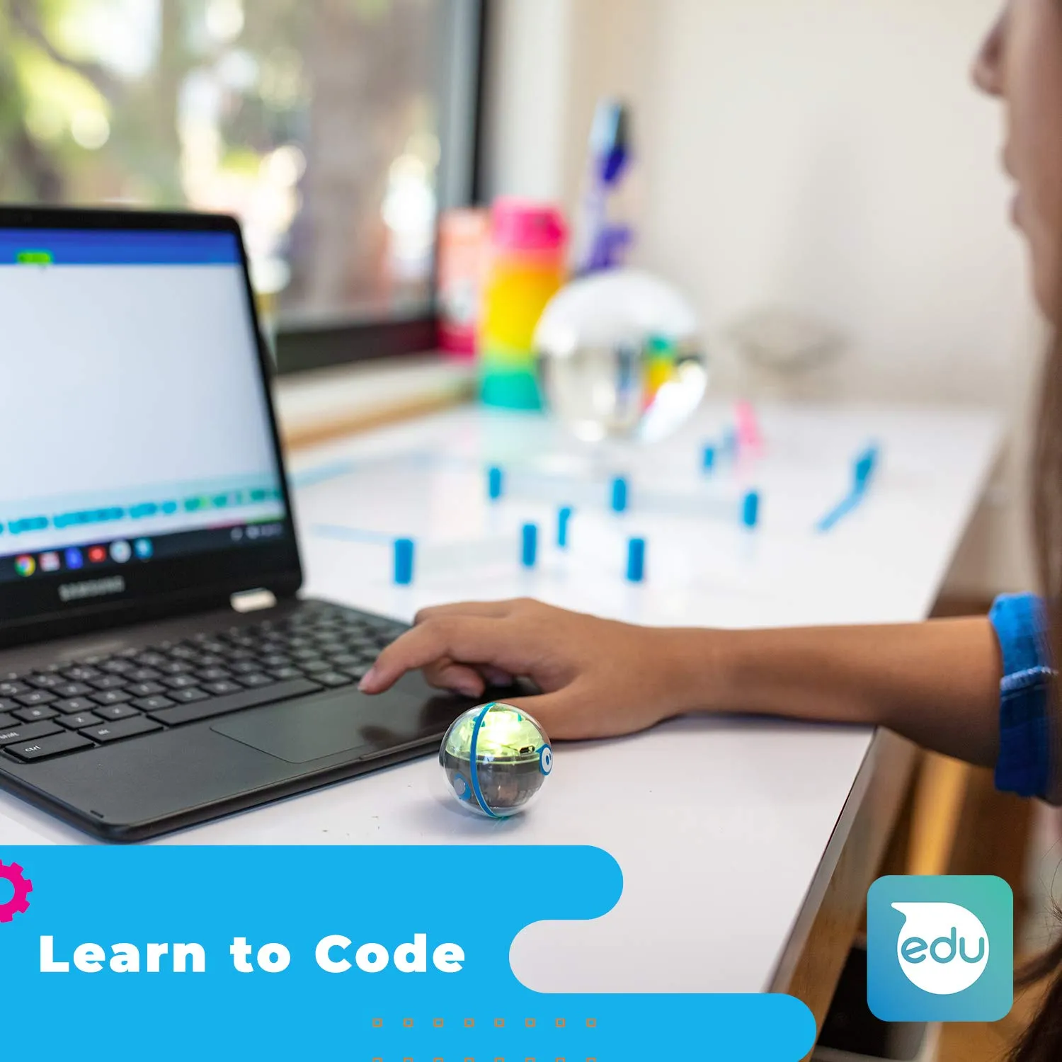 Sphero Mini Activity Kit: App-Controlled Robotic Ball and 55 Piece STEM Learning Construction Set, Play, Learn, Code, Ages 5 and up