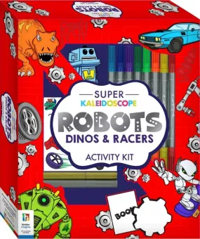 Super Kaleidoscope Colouring Robots, Dinos And Racers