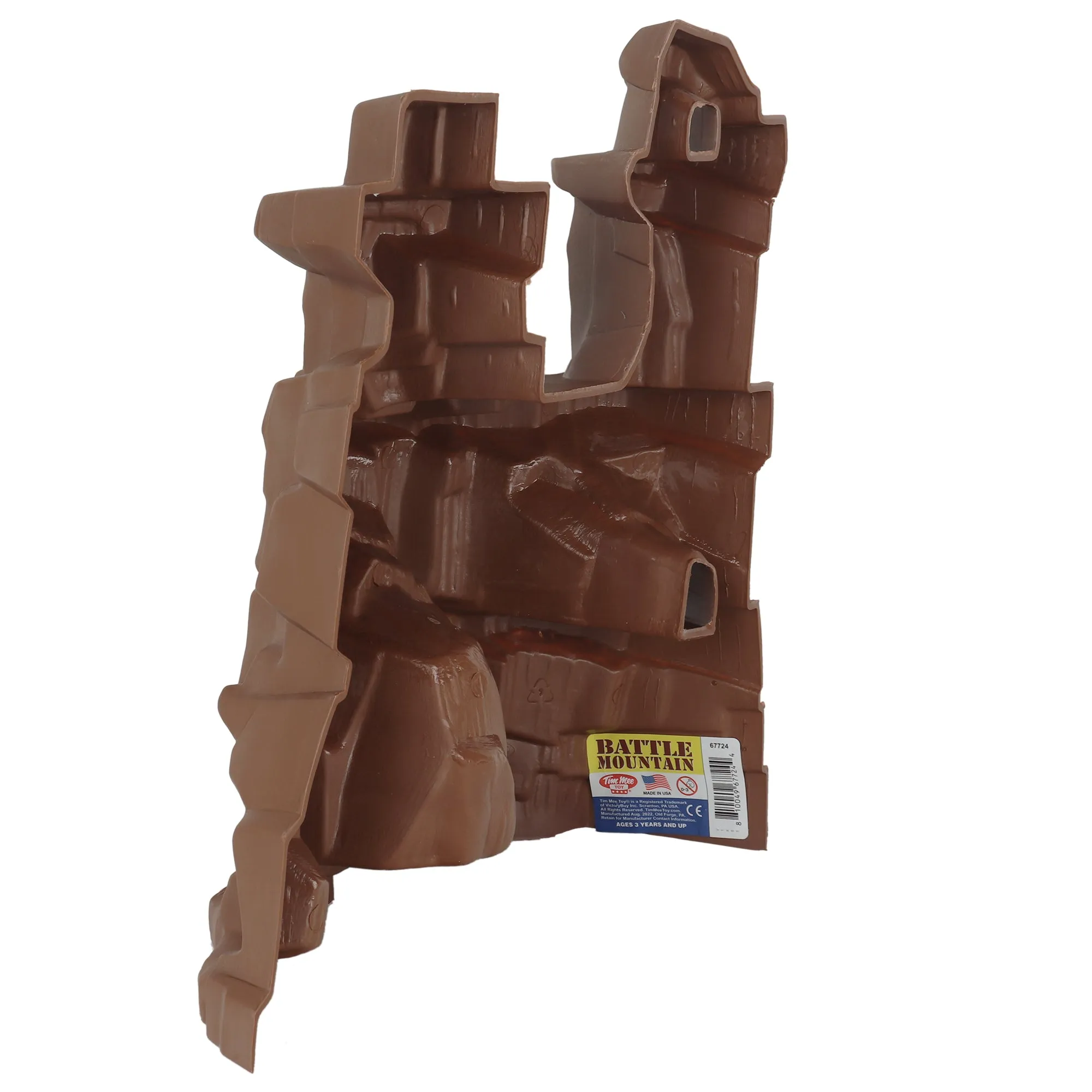 TimMee Battle Mountain Scenery - Brown Figure Display & Play Terrain - USA Made