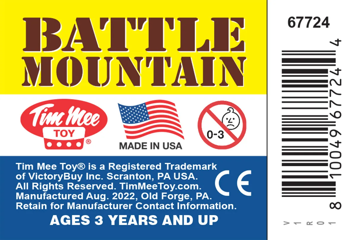 TimMee Battle Mountain Scenery - Brown Figure Display & Play Terrain - USA Made