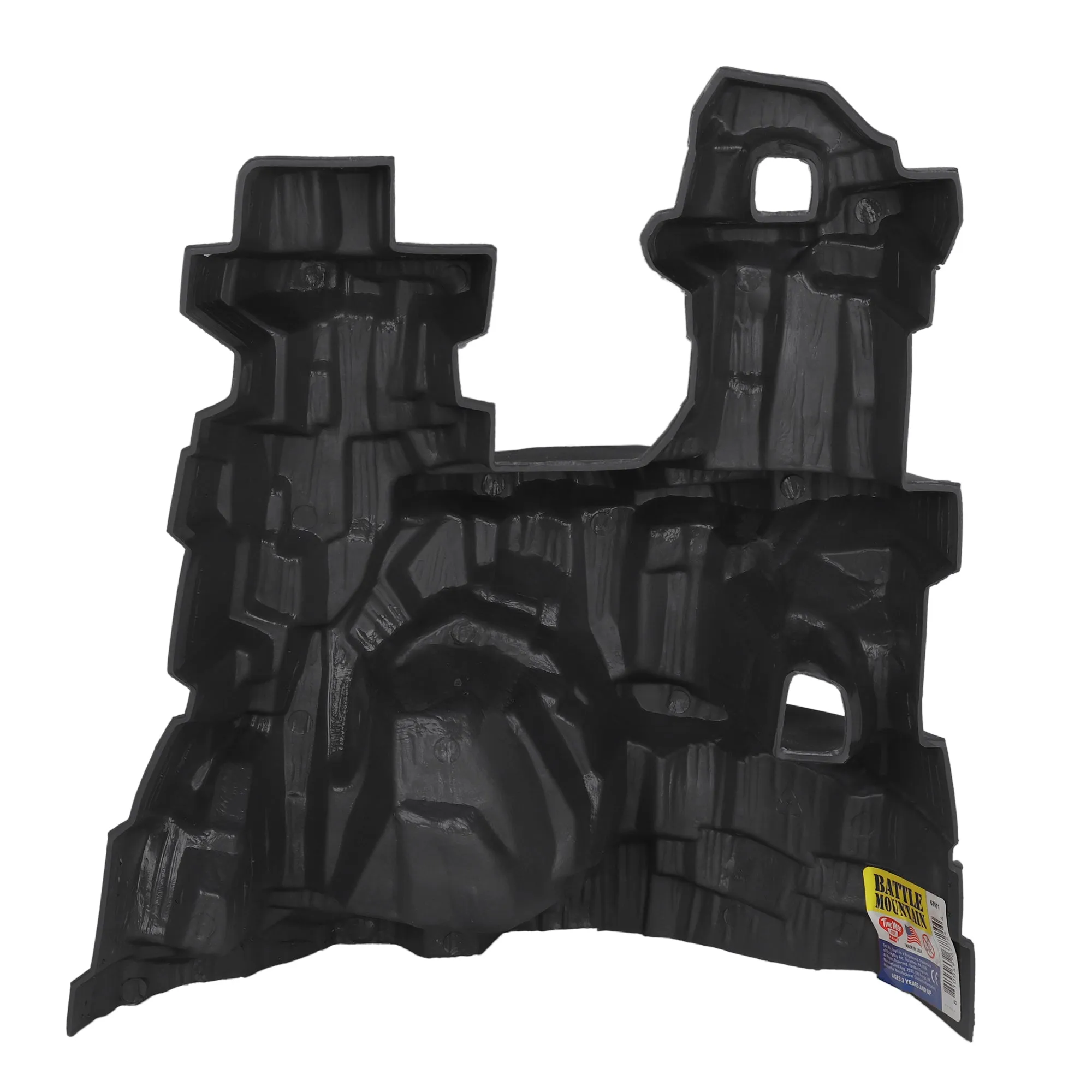 TimMee Battle Mountain Scenery - Coal Black Figure Display & Play Terrain US Made