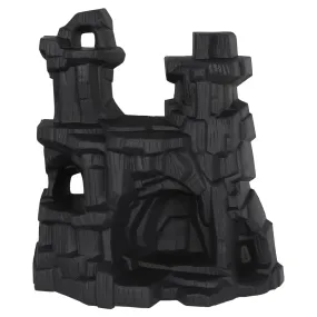 TimMee Battle Mountain Scenery - Coal Black Figure Display & Play Terrain US Made