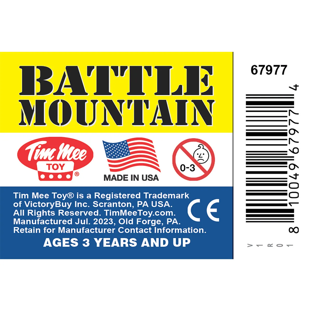 TimMee Battle Mountain Scenery - Coal Black Figure Display & Play Terrain US Made