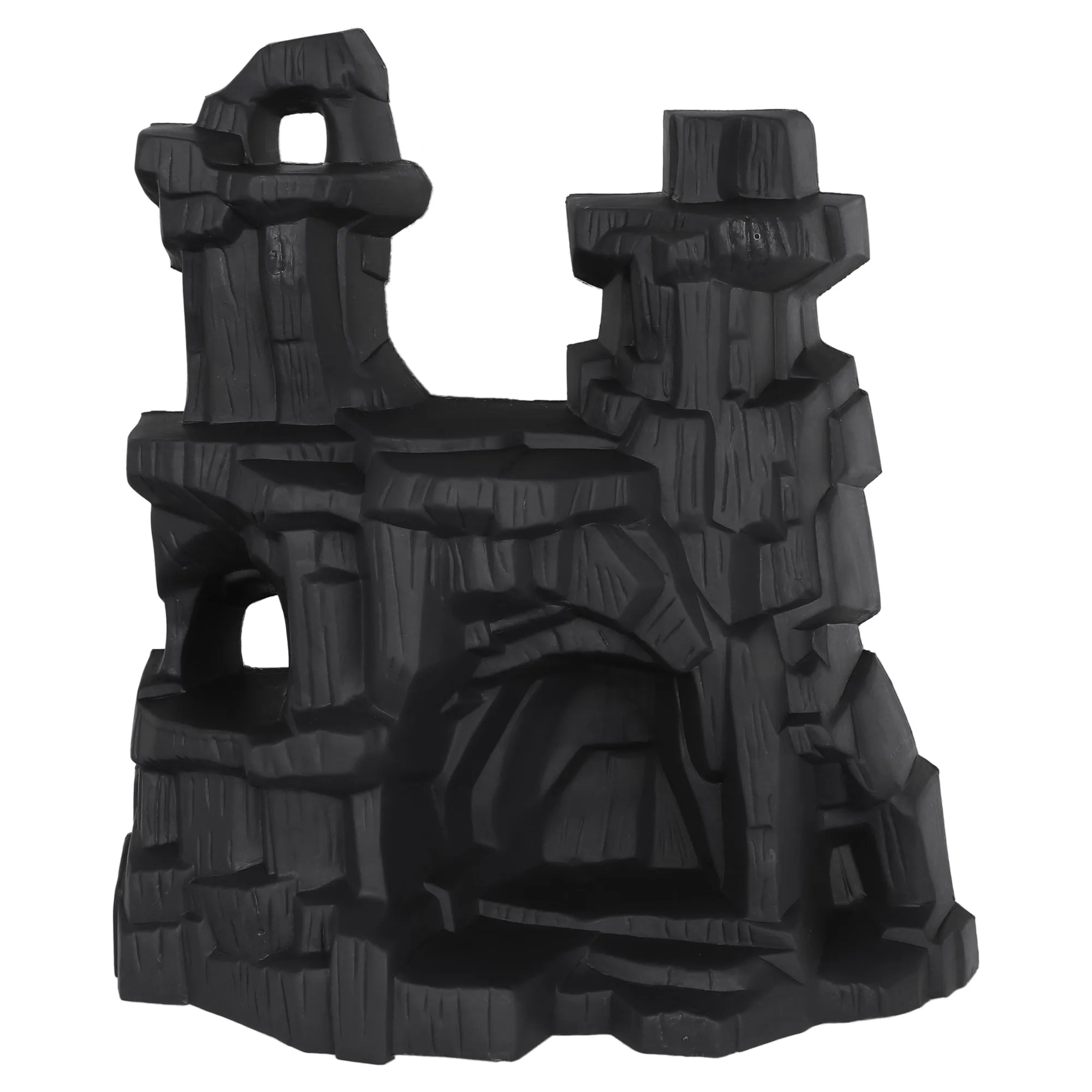 TimMee Battle Mountain Scenery - Coal Black Figure Display & Play Terrain US Made