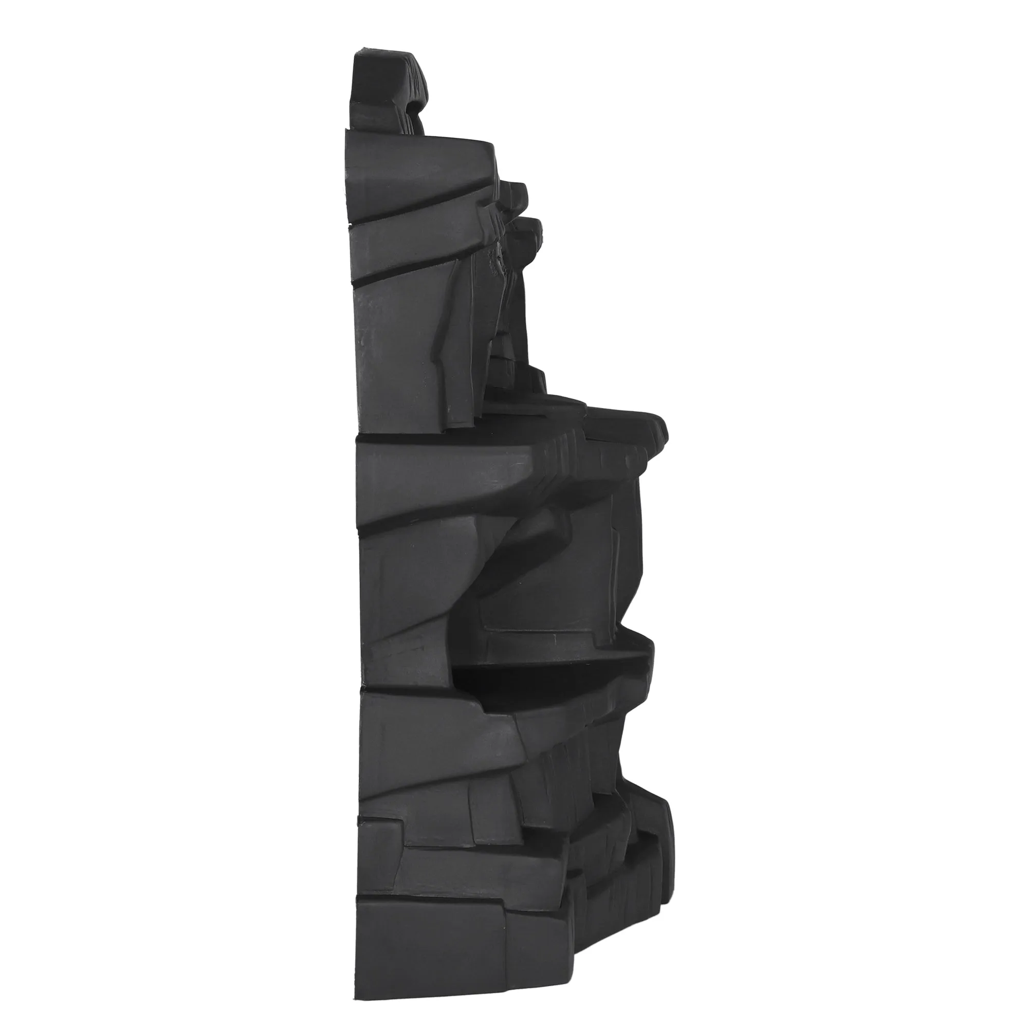TimMee Battle Mountain Scenery - Coal Black Figure Display & Play Terrain US Made