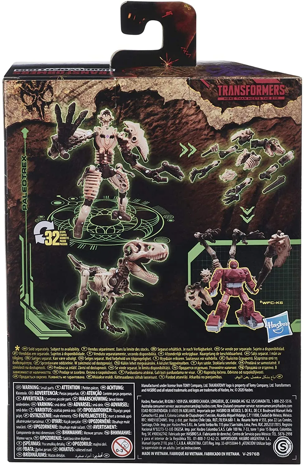 Transformers Toys Generations War for Cybertron: Kingdom Deluxe WFC-K7 Paleotrex Fossilizer Action Figure - Kids Ages 8 and Up, 5.5-inch