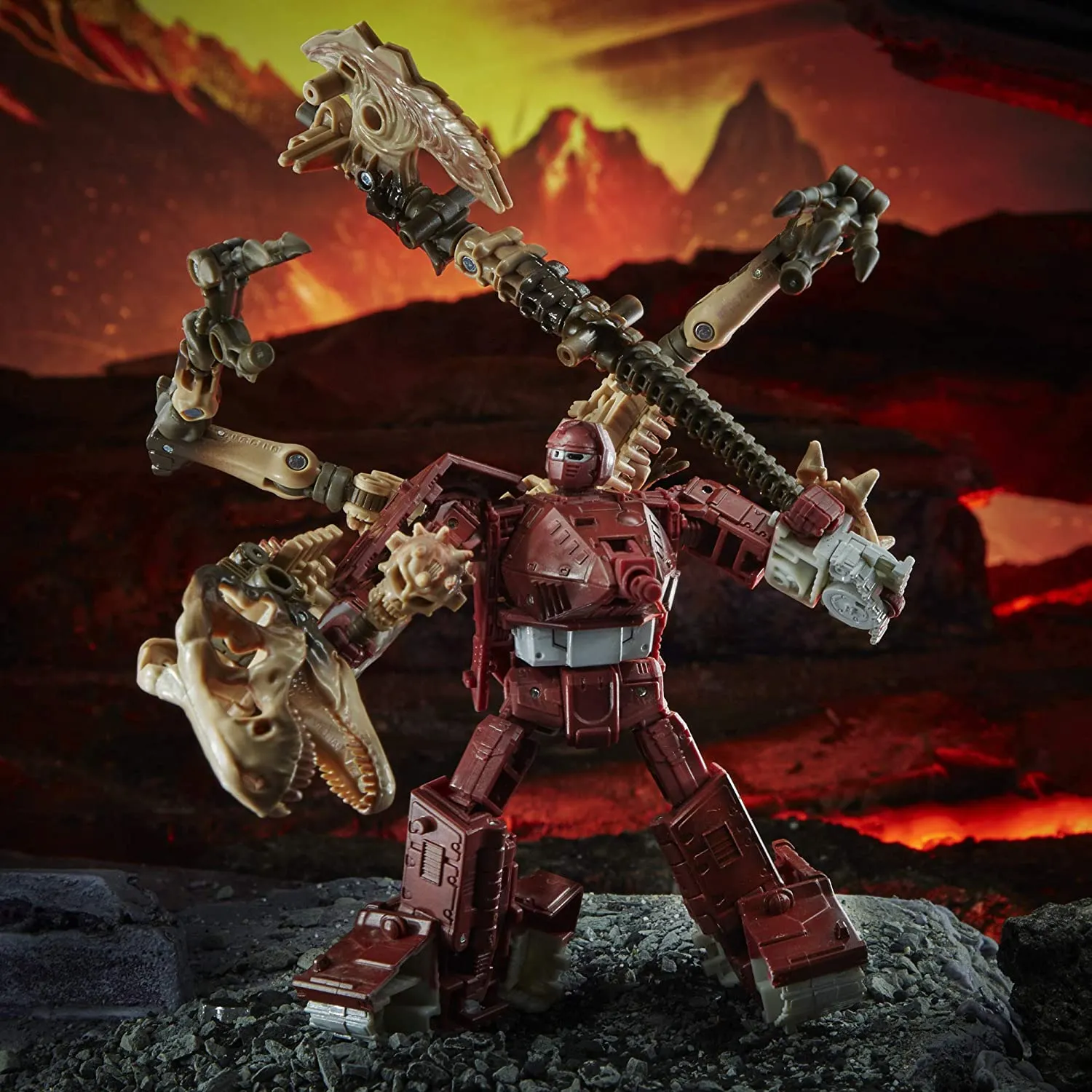 Transformers Toys Generations War for Cybertron: Kingdom Deluxe WFC-K7 Paleotrex Fossilizer Action Figure - Kids Ages 8 and Up, 5.5-inch
