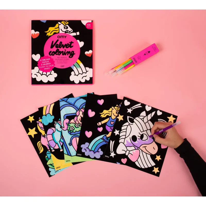 Velvet Colouring - Lily - Unicorn